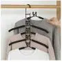 2pcs Magic Clothes Storage Steel Drying Racks Fish Bone Multi-Layer Clothes Hanger Wardrobe Organizer Clothing Support