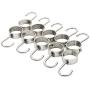 Pxyelec Stainless Steel Bathroom Clothes Coat Hanging Hook Hanger for 1.25 inch / 32mm Dia Rod Tube Pipe, Pack of 10