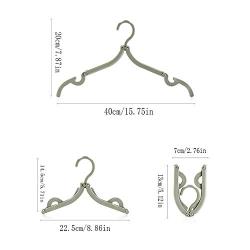 HJYPYJ Magic Hanger,8Pcs Portable Multifunctional Hangers,Non-Slip Folding Hangers,Space Saving Organizer Hanger Durable/Beige / 40x20cm