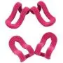 Yevison Anti-slip Mini Flocking Clothes Rack Hanger Hooks Holders Hanger Connector rose red Adorable Quality and Durable
