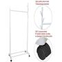 Garment Rack Clothing Rack Clothes Hangers Garment Rack with Wheels Clothes Drying Rack Rolling Garment Rack Clothes Organizer Portable Adjustable Heavy Duty Chrome Clothes Rack Home Decor Bags Hats