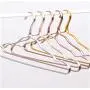 10pcs Random Color Cloth Hanger Durable Antideformation Aluminium Alloy Closet Adult Skirt Dress Clothing Towel Storage Rack Closet Space Saver