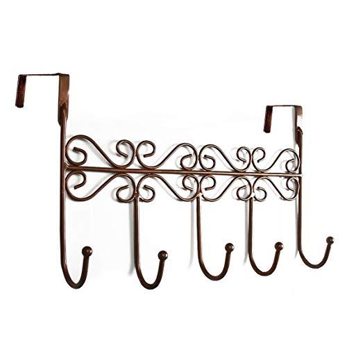 Youdepot Over The Door 5 Hanger Rack - Decorative Metal Hanger Holder for Home Office Use Youdepot Over The Door 5 Hanger Rack - Decorative Metal Hanger Holder for Home Office Use