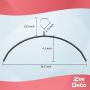 Zoe Deco Slip Reducing Contour Clothes Hangers with Grippy Coating, Sleek and Slim Arc-Shape Hangers, Bump Free Hanger Solution (Black, 16.5"x7.75", 10 Pack) Zoe Deco Slip Reducing Contour Clothes Hangers with Grippy Coating, Sleek and Slim Arc-Shape Hangers, Bump Free Hanger Solution (Black, 16.5"x7.75", 10 Pack)