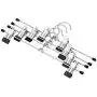OUNONA Stainless Steel Clothes Drying Hanger with Clips Pants Drying Rack 20pcs OUNONA Stainless Steel Clothes Drying Hanger with Clips Pants Drying Rack 20pcs