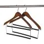 2 Quality Tow-Tone Wooden Suit Hangers with Velvet Pants Bar Smooth Finish Solid Wood Coat Hanger with 360° Swivel Hook - Camisole, Jacket, Pant, Dress Clothes Hangers (Retro, 2) 2 Quality Tow-Tone Wooden Suit Hangers with Velvet Pants Bar Smooth Finish Solid Wood Coat Hanger with 360° Swivel Hook - Camisole, Jacket, Pant, Dress Clothes Hangers (Retro, 2)