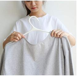 10PCS White Wide Shoulder Cloth Hanger Hook Clothing & Wardrobe Storage Hangers Hanging Hook