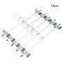iUnisy 10PCS Stainless Steel Trousers Rack Clip Anti-Slip Clothespin Pants Clamp Clothes Hanger Blue iUnisy 10PCS Stainless Steel Trousers Rack Clip Anti-Slip Clothespin Pants Clamp Clothes Hanger Blue