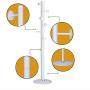 Iron Coat Rack / Simple Continental Hanging Hanging Hanger / Clothes Rack / Interior Fashion Hall Hanger ( Color : Blue )