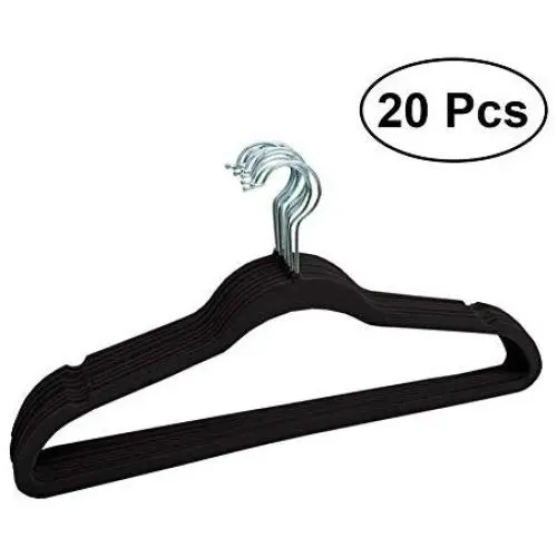 KYCPTNFJ 20pcs Non-Slip Flocked Velvet Huggable Hangers Clothes Hangers Shirts Sweaters Dress Hanger Drying Rack KYCPTNFJ 20pcs Non-Slip Flocked Velvet Huggable Hangers Clothes Hangers Shirts Sweaters Dress Hanger Drying Rack