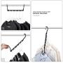 HOUSE DAY Black Magic Hangers Space Saving Clothes Hangers Organizer Smart Closet Space Saver Pack of 16 with Sturdy Plastic for Heavy Clothes (Renewed)