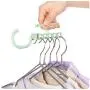 Hangers 10pcs Random Color for Clothes Windproof Hanger Fixed Holder Buckle Household Anti-Slip Clothes Hanger Plastic 5 Circle Hanger Organizer