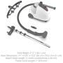 Pure Enrichment PureSteam XL Standing Steamer with Garment Hanger - Heats in 45 Seconds with 0.5-Gallon Water Tank for 1 Hour Continuous Steaming - Includes Fabric Brush and Easy-roll Wheels