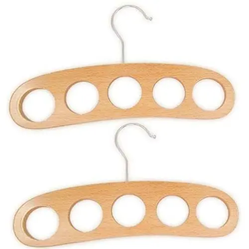Ann Lee Design Cloth Scarf Hanger (Kid, Wooden Set of 2) Ann Lee Design Cloth Scarf Hanger (Kid, Wooden Set of 2)