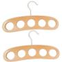 Ann Lee Design Cloth Scarf Hanger (Kid, Wooden Set of 2)