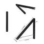 Anjuer Wall Mounted Drying Rack Clothes Hanger Folding Wall Coat Racks Aluminum Home Storage Organiser Space Savers Black