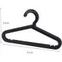 SAASNY Plastic Hangers Standard Hangers,20 Black 41cm Plastic All Purpose Coat Clothes Garment Trouser Skirt Bar Hangers Loop Hooks. for Drying and Storage