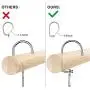 TOPIND Stainless Steel Metal Hangers Space Saving Organizer Clothing Hangers, Vertical Clothes Hangers for Wardrobe Space Saver,Closet Organization Hangers Wardrobe Storage Accessories (10 pcs)