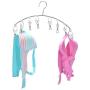 Set of 2,Stainless Steel Laundry Drying Rack Clothes Hanger with 8 Clips for Drying Socks, Baby Clothes, Cloth Diapers, Bras, Towel, Underwear, Hat, Scarf, Pants, Gloves