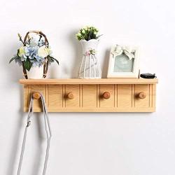 AIDELAI Coat Rack Solid Wood Coatrack Multifunctional Rack Shelf A Clothes Hanger