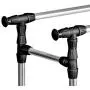 HEAVY DUTY-Double Adjustable Portable Clothes Rack Hanger Extendable Rolling