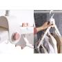 HJYPYJ Magic Hanger,8 in 1 360?? Rotate Multifunction Folding Hangers,Non-Slip Plastic Hanger,Space-Saving Organizer Hanger One-Click Folding/Pink / 56.5x19cm