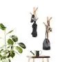 YOYAI Wood Coat Rack Hooks Wall Mounted Wood Wall Hooks Hat Rack Towel Hanger Detachable Modern Design Handcraft Tree Branch Heavy Duty Peg Rack（Beech Wood 3 Hooks）