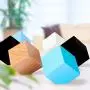Anjuer 4 Hooks Coat Hat Clothes Robe Holder Hook Wall Hanger Wood (Black Wood White Blue)