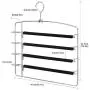 DOIOWN Pants Hangers Non Slip Space Saving Clothes Hangers with Belt Hook, Slacks Hangers Swing Arm Closet Storage Organizer for Pants Jeans Trousers Scarfs Ties Towels (2, Black)