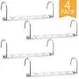 TerHoo Magic Hangers Space Saving Hangers for Clothes Closet Space Saving Wardrobe Clothing Hanger Oragnizer, 2019 Wonder Space Saver Hangers (4 Pack)