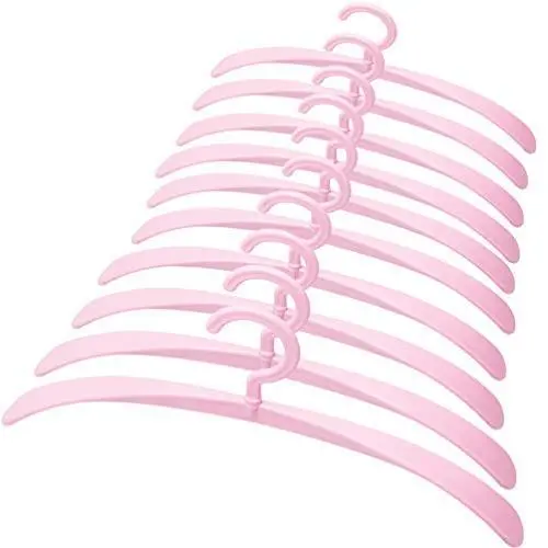 Hershii Plastic Shirt Hangers Closet Storage Organizer Solid Color Space Saving Clothes Tops Blouses Hangers for Department Store, Pack of 10 Hershii Plastic Shirt Hangers Closet Storage Organizer Solid Color Space Saving Clothes Tops Blouses Hangers for Department Store, Pack of 10