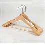 5pcs Random Color Wood Hangers for Clothes High-Grade Wide Shoulder Wooden Coat Hangers - Solid Wood Suit Hanger