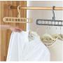 10pcs Random Color Magic Multi-Port Support Circle Clothes Hanger Clothes Drying Rack Multifunction Plastic Hangers Storage Racks