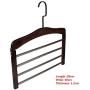 JUMERY-Heavy Duty Clothing Hangers, 4-Layer Wooden Pant Hangers, Non Slip Wood Hangers Clothes Hangers Closet Space Saving, Heavy Duty Coat Hanger Huggable Baby Hangers