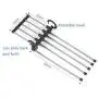 lliang Hangers 5 in 1 Multifunctional Pants Clothes Hanger Folding Space Saving Closet Organizer Storage Rack for Trousers Scarf Tie Belt