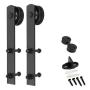 U-MAX Sliding Barn Door Hardware Straight Hangers, Set for Two (I Shape Hangers)