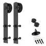 U-MAX Sliding Barn Door Hardware Straight Hangers, Set for Two (I Shape Hangers)