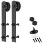 Homedex 6.6 ft Sliding Barn Door Hardware Kit - Heavy Duty Sturdy- Smoothly and Quietly - Easy to install - Fit 36"-40" Wide Door Panel (I Shape Hanger) Homedex 6.6 ft Sliding Barn Door Hardware Kit - Heavy Duty Sturdy- Smoothly and Quietly - Easy to install - Fit 36"-40" Wide Door Panel (I Shape Hanger)