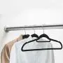 Saturnpower Suit Hangers Ultra Thin Velvet Coat Hangers Non Slip Flocked Clothes Hanger 360°Swivel Hook 100 Pack/Lot，Black