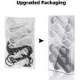 Outivity 20 Pack S Shaped Hooks,3.15''Heavy Duty S Hooks,Space Aluminum S Hooks for Hanging,S Hooks for Clothes,Bags,Towels,Plants,Kitchenware Hanger-Silver+Black