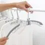 EvaroFly Multipurpose Magic Folding Hanger, Anti-skidding No Trace Storage Clothes Hanger, Household Travel Camping -Gray 5 Pcs