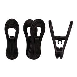 Corodo Plastic Hanger Clips, Black Strong Pinch Grip Clips for Use