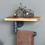 Industrial Retro Pipe Bathroom Wall-mounted Shelf Tissue Roll Hanger,Towel Rack,Clothes Rack,Kitchen Wine Rack,Toilet Paper Holder 9.8 inch Industrial Retro Pipe Bathroom Wall-mounted Shelf Tissue Roll Hanger,Towel Rack,Clothes Rack,Kitchen Wine Rack,Toilet Paper Holder 9.8 inch