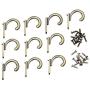 aXXcssqw9b Self Strong Adhesive Hook - 10Pcs Vintage Single Mini Holder Wall Door Cabinet Hanger Clothes Towel Organizer Gold