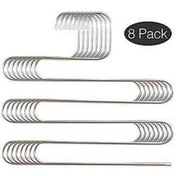 MODEMODE 4 Pack Multi Pants Hangers Rack for Closet Organization,Star-Fly Stainless Steel S-Shape 5 Layer Clothes Hangers for Space Saving Storage (Cick to Select 8 Pack)