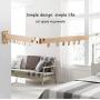 Xinrangxin Wall-Mounted Folding Drying Rack, Aluminum Alloy Non-Slip Seamless Hanger, Used for Daily Clothes, Space-Saving Hanger, Rotating 360° Rotating Bearing, Easy to Install