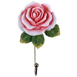 Yevison Rose Hook Lovely Resin Solid Durable Saves Space Coat Hat Robe Towel Hook Hanger Wall Mounted,Rose single hook,6.3 * 7cm Durable and Useful