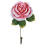 Yevison Rose Hook Lovely Resin Solid Durable Saves Space Coat Hat Robe Towel Hook Hanger Wall Mounted,Rose single hook,6.3 * 7cm Durable and Useful