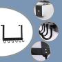 SKOLOO Over The Door Hanger, Assembly & Heavy Duty - 6 Hooks, Stainless Steel Over Door Hooks for Hanging, Over The Door Towel Rack for Bathroom Over The Door Coat Rack, Black