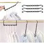 10pcs Multifunctional Folding Shirts Coat Clothes Hanger Holders Save Space Non-Slip Clothes Hanger Wardrobe Organizer Magic Hanger